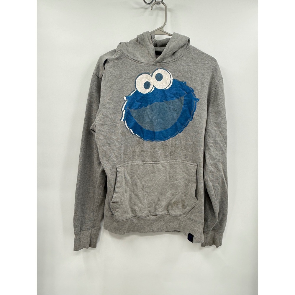 deKryptic‎ XL Cookie Monster Hoodie Kids Gray Sesame Street Graphic Pullover